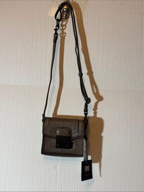 Frye Black Leather Mini Crossbody with Adjustable Strap